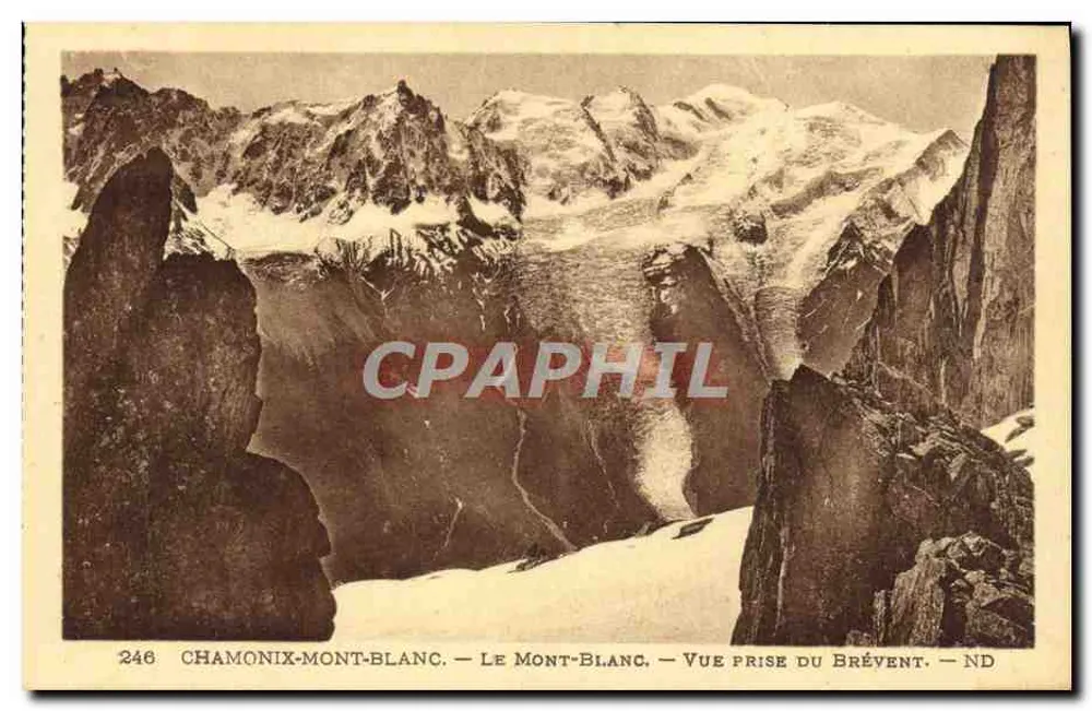 Chamonix-Mont-Blanc — Der Mont-Blanc — Ansicht vom Brévent — ND - Vorderseite