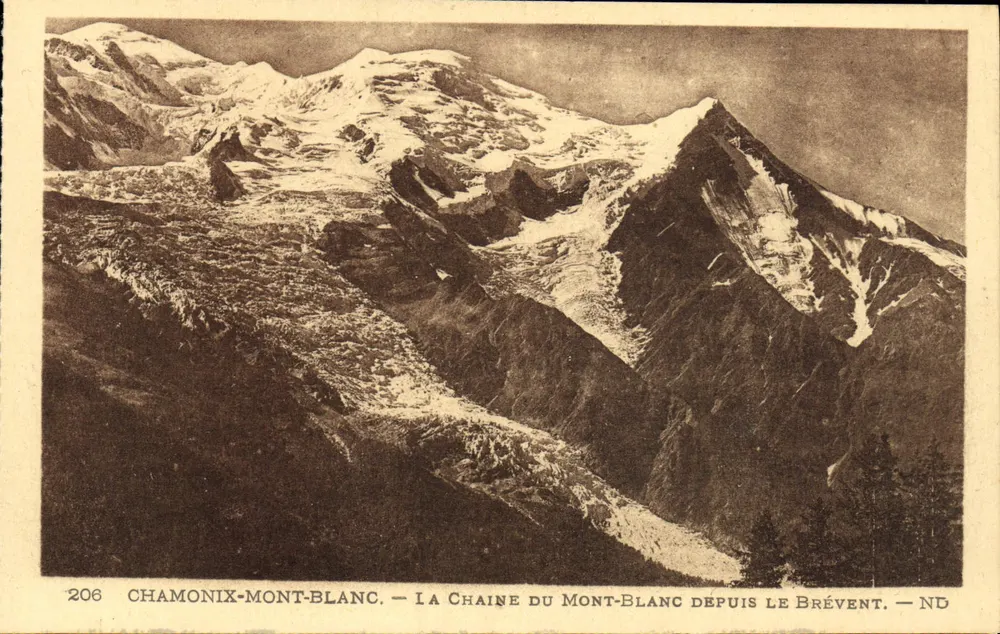Chamonix-Mont-Blanc — Die Mont-Blanc-Kette von Brévent — ND — Nr. 206 - Vorderseite