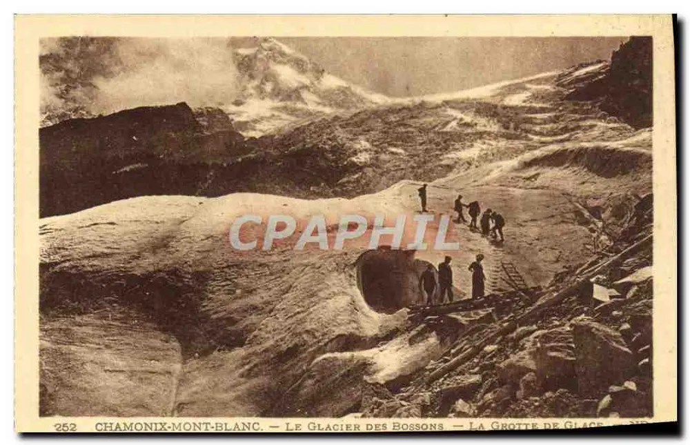 Chamonix-Mont-Blanc — Der Glacier des Bossons — Die Eisgrotte — Nr. 252 - Vorderseite