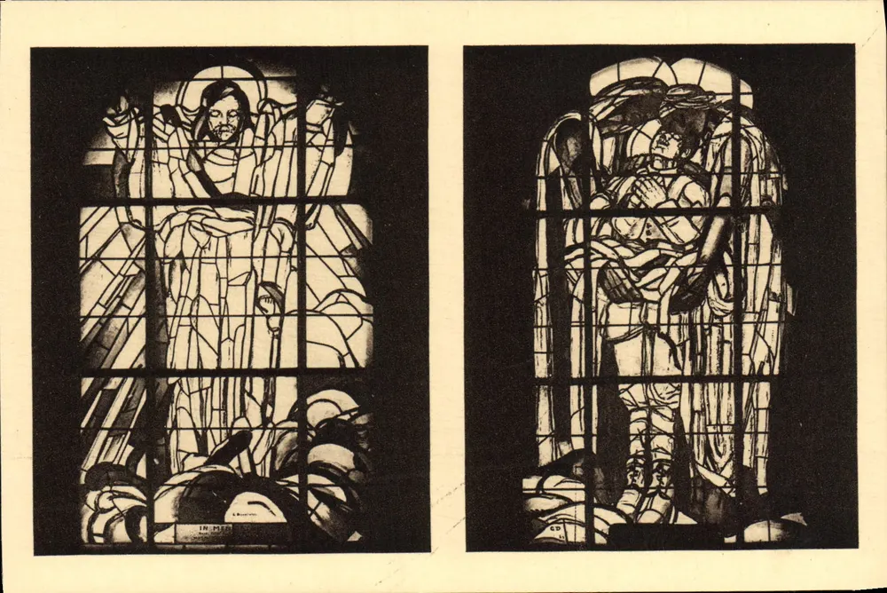 Ossuarium und Leuchtturm von Douaumont — Glasfenster — Léon Axéma, Max Edrei und Jacques Hardy, Architekten - Vorderseite