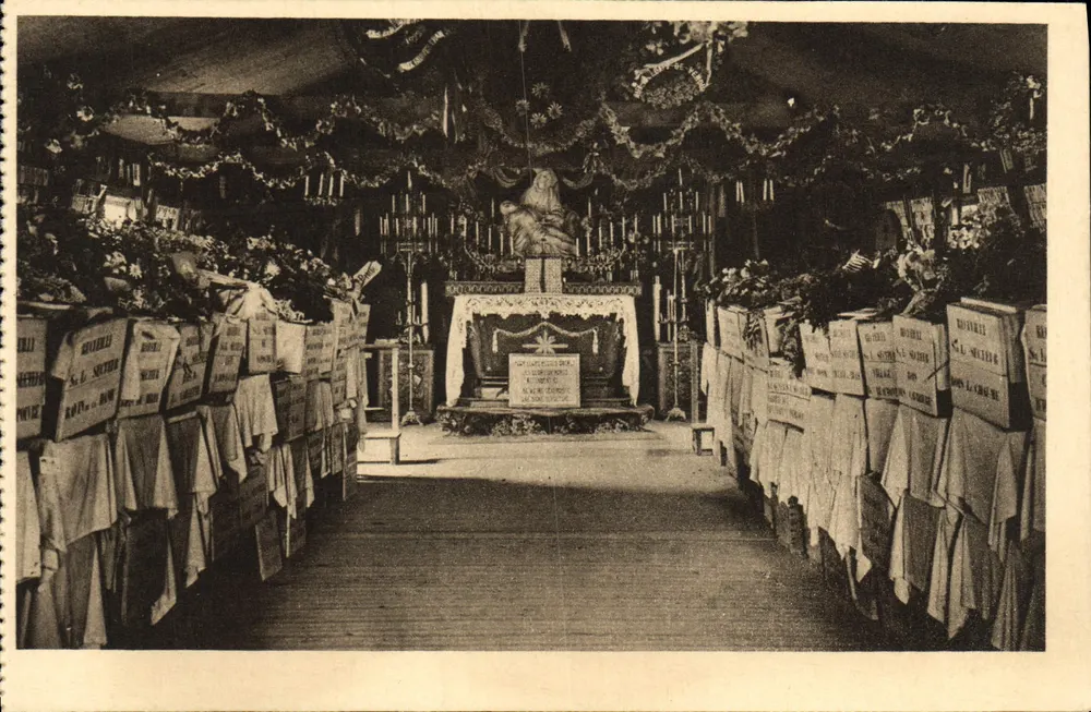 Ossuaire de Douaumont — Vorübergehende Kapelle — Héliogravure Imprimeries de Nancy - Vorderseite