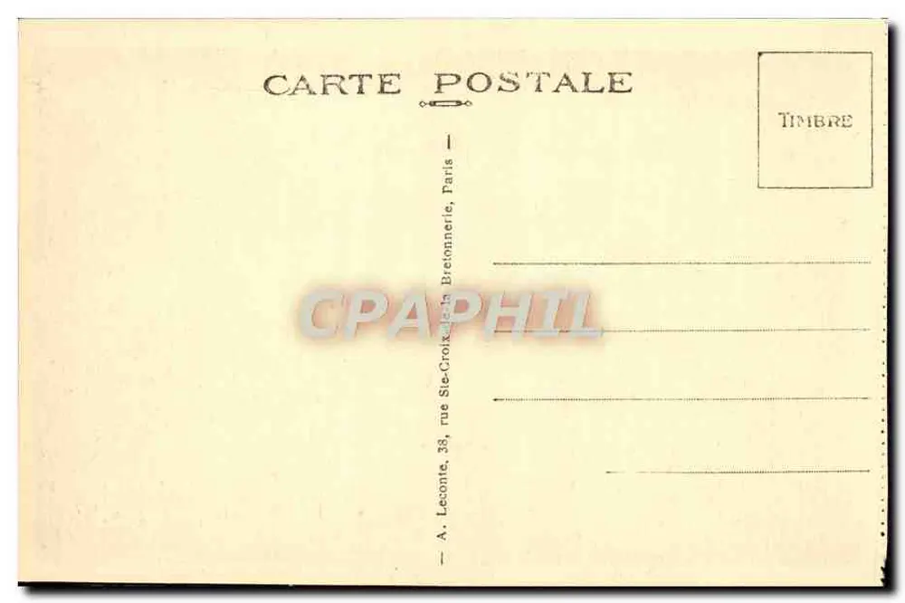 Malmaison (S.-et-O.) — O Salão de Música — A. Leconte, Paris - Verso