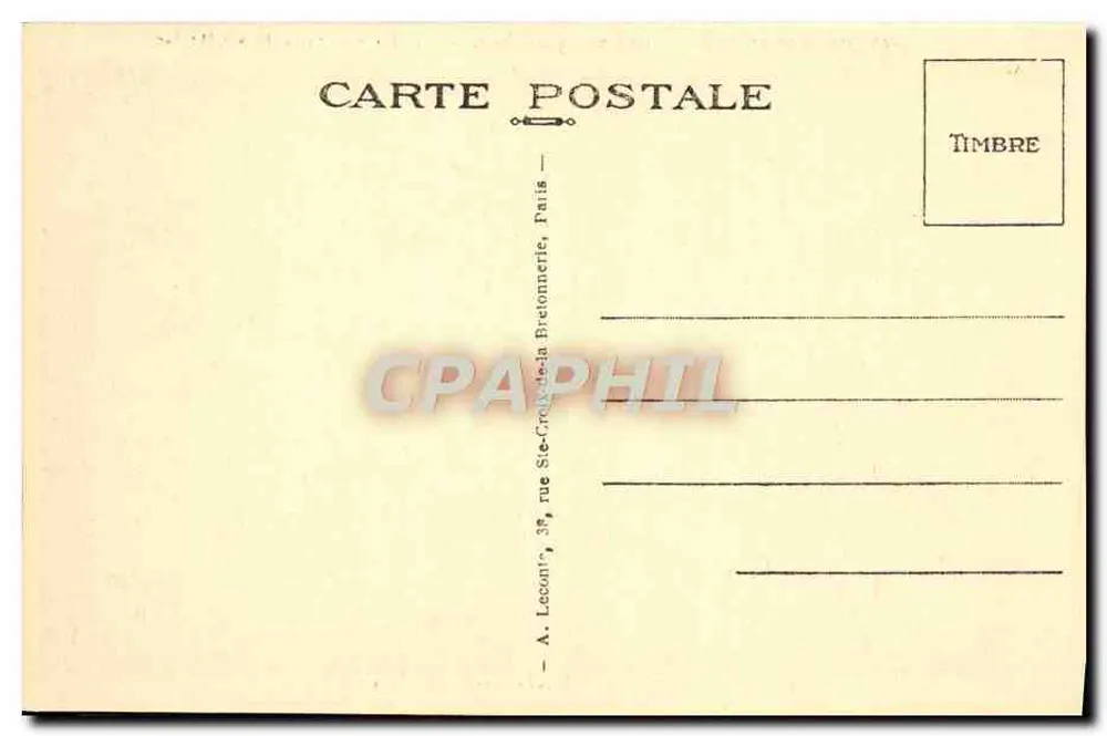 Malmaison (S.-et-O.) — Napoleons Zimmer und Erinnerungen von Saint Helena — A. Lecoint, Paris - Rückseite