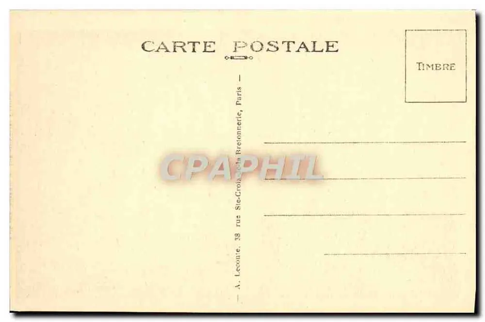 Malmaison (S.-et-O.) — A Câmara da Imperatriz Joséphine — A. Lecour, Paris - Verso