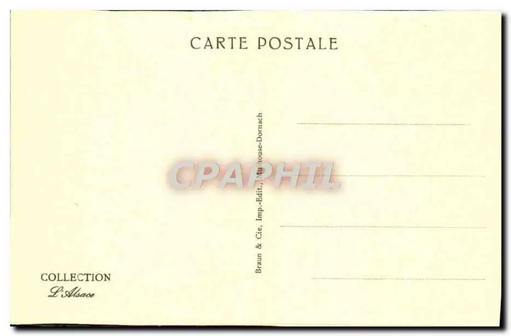 Saverne — Saut-du-Prince-Charles — Braun & Cie, Imp.-Edit., Dornach - Verso