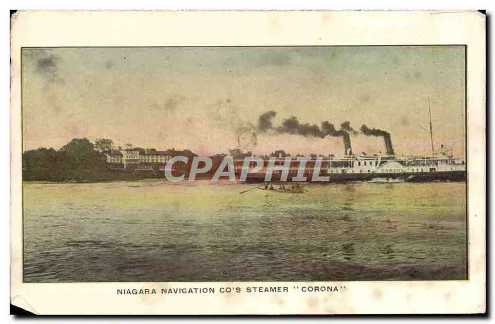 Spadzista Niagara z Punktu Widokowego — panoramyczna widok z wodospadów — nieznany wydawca - Awers