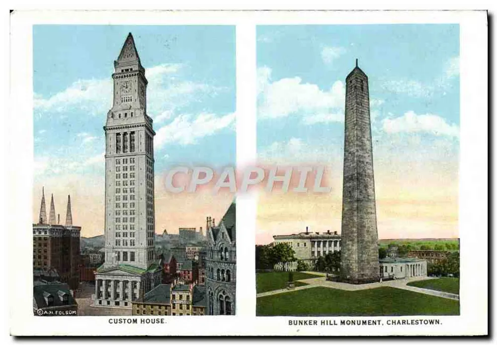 Custom House — Bunker Hill Monument, Charlestown — A.N. Folsom - Vorderseite