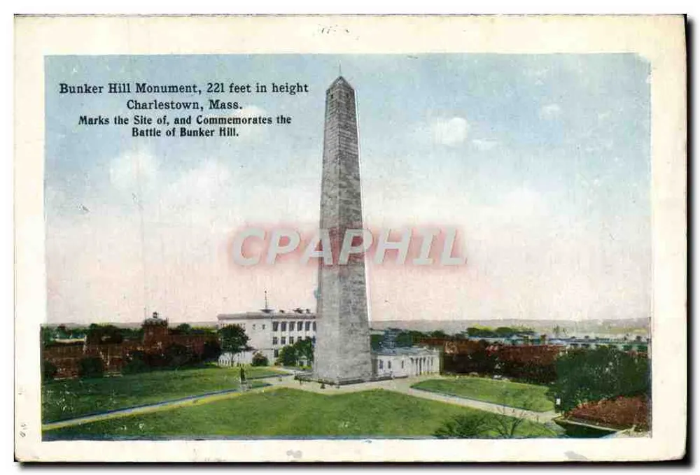 Bunker Hill Monument — Charlestown, Mass. — Verleger nicht sichtbar - Vorderseite
