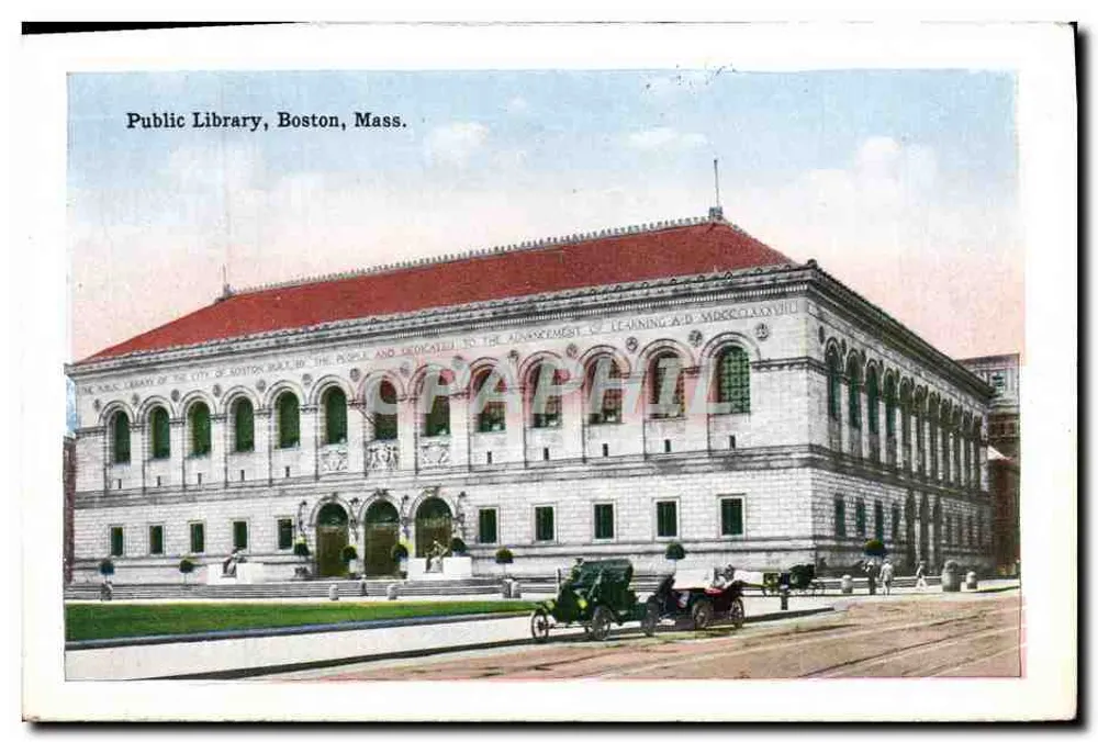 Öffentliche Bibliothek, Boston, Mass. — Öffentliche Bibliothek von Boston, unbekannter Verlag, Seriennummer nicht sichtbar - Vorderseite