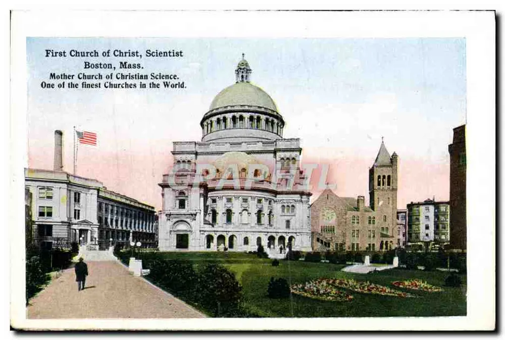 Erste Kirche Christi, Wissenschaftler — Boston, Mass. — Mutterkirche der Christenheit. Eine der finest Kirchen der Welt. - Vorderseite