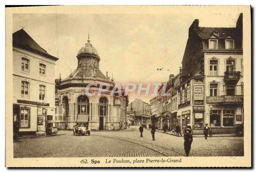 Spa Le Poubon, Place Pierre-le-Grand — Verlag Photo Bolge Lumièr, Rhode-St-Genèse-les-Bruxelles, Nr. 62 - Vorderseite