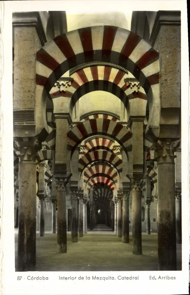 Innenansicht der Moschee in Córdoba — Ed. Arribas, Nr. 87 - Vorderseite