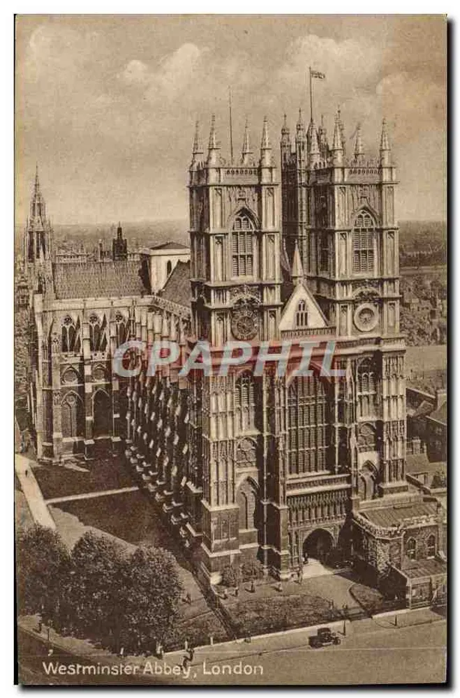 Abadia de Westminster, Londres — vista aérea — editor não visível - Frente