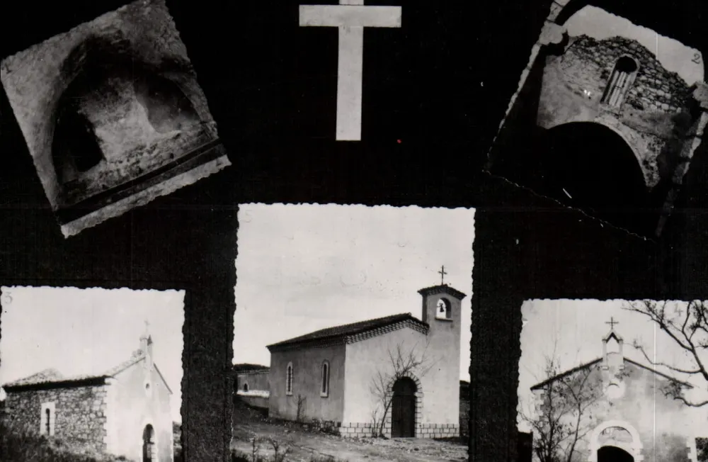 Igreja e ruínas — collage fotográfico - Frente