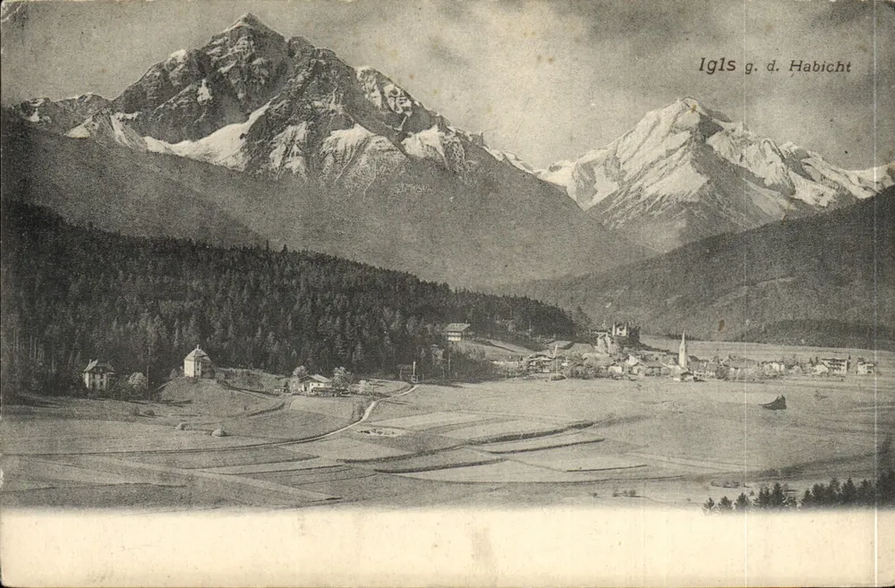 Igls g. d. Habicht — vista panorâmica — editor Würthle & Sohn, Salzburgo, n° 761 - Frente