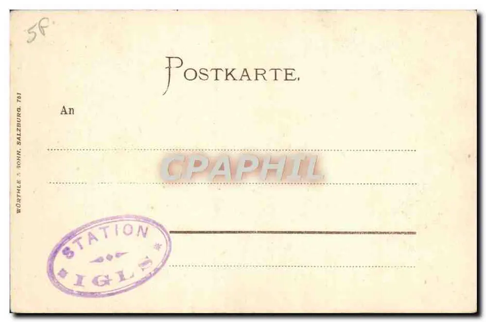 Igls g. d. Habicht — vista panorâmica — editor Würthle & Sohn, Salzburgo, n° 761 - Verso