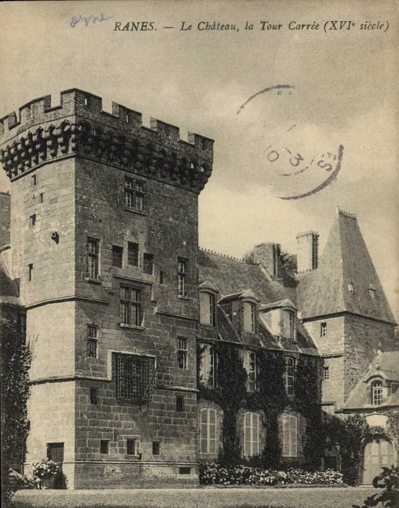 Ranes — O Castelo, a Torre Quadrada (século XVI) - Frente