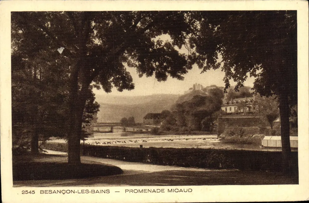 Besançon-les-Bains — Promenade Micaud — editor: Imp. Edithouse, n° 2545 - Frente