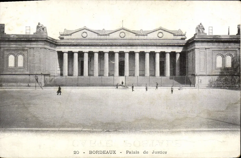 Bordeaux — Palácio de Justiça — vista arquitetônica — editor desconhecido, n° 20 - Frente