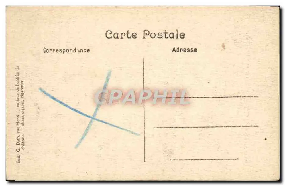 Belcèil — Le Bassin des Dames, éditeur G. Dath, rue Henri I, en face de l'entrée du château - Achterkant