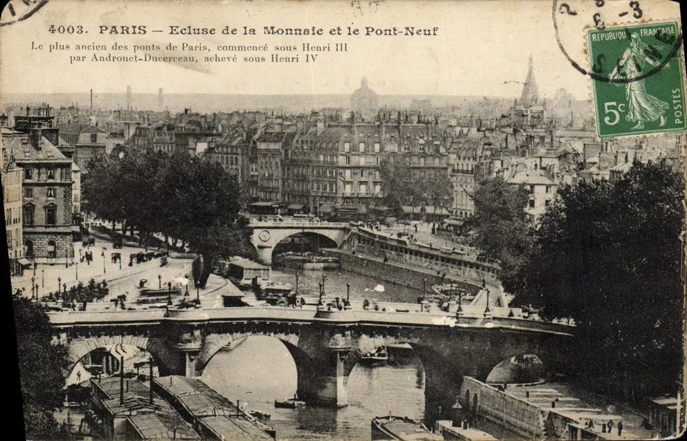 PARIS — Ecluse de la Monnaie et le Pont-Neuf — éditeur non visible, n° 4003 - Frente