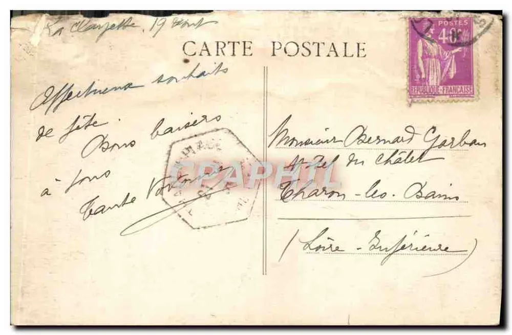 La Clayette (S.-et L.) — Der Hebelbrücke des Schlosses und ein Teil des Parks — Coll. Petit - Rückseite