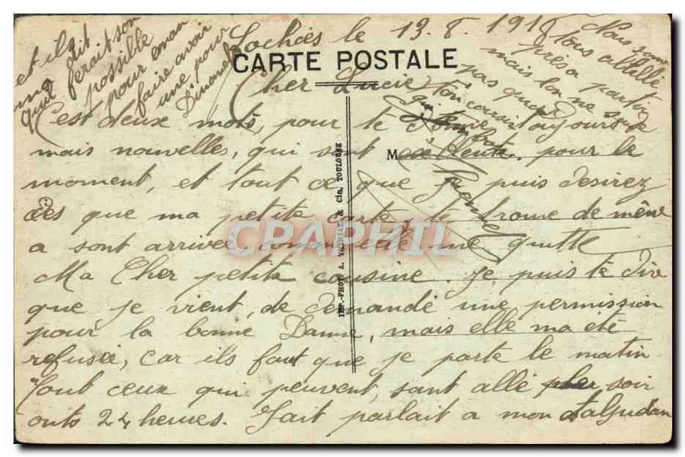 Tours (T.-et-L.) — La Rue Nationale (côté Sud) — éditeur A.P. - Verso