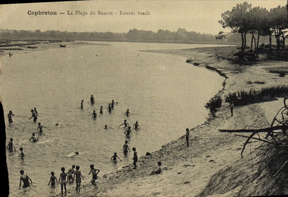 Capbreton — A Praia do Bouret — editor J. e Oise - Frente