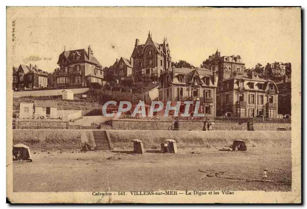 Villers-sur-Mer — Die Digue und die Villen — Verlag Calvados 541 - Vorderseite