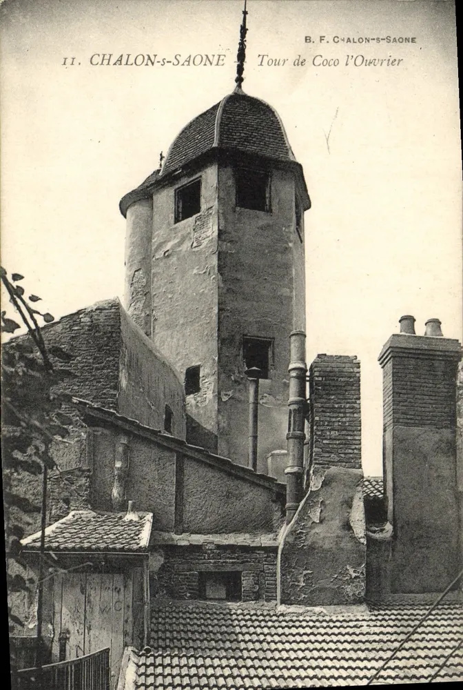 Chalon-sur-Saône — Turm von Coco der Arbeiter — B.F. Chalon-sur-Saône - Vorderseite