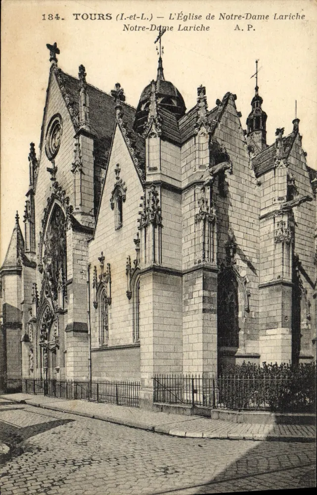 Tours (Indre-et-Loire) — La Chiesa di Notre-Dame Lariche — A.P. n°184 - Recto