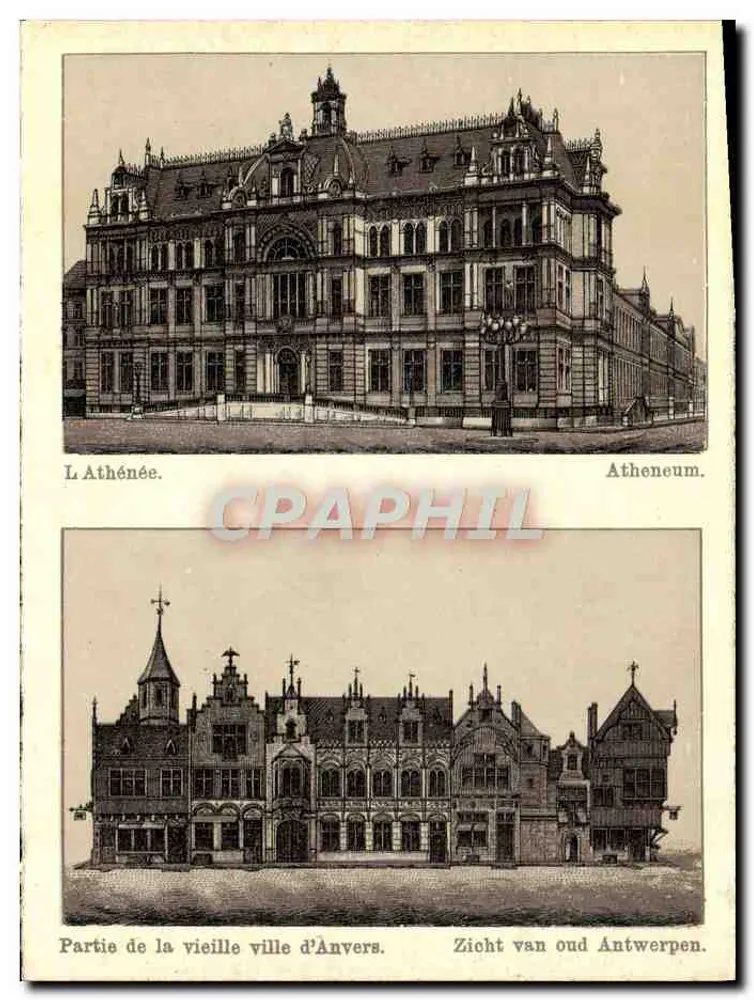Das Athenäum — Teil der Altstadt von Antwerpen — Zicht van oud Antwerpen - Vorderseite