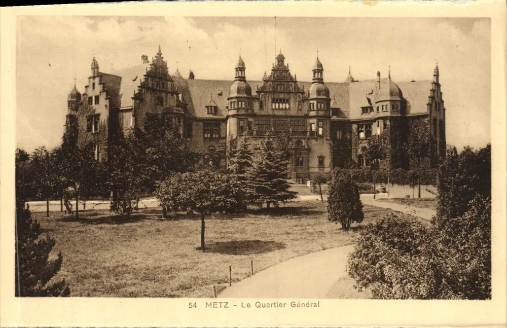 Metz — O Quartel Geral — Édition Ch. Fichet, Metz-Nord - Frente
