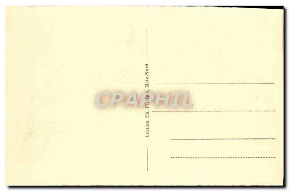 Metz — O Quartel Geral — Édition Ch. Fichet, Metz-Nord - Verso