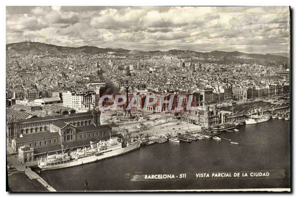 Barcelona - Teilansicht der Stadt — Serie 511 — Taller A. ZERKOWITZ, Barcelona - Vorderseite