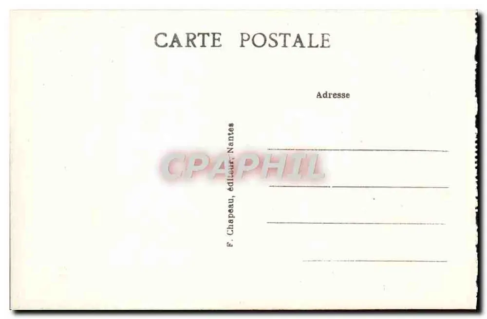 Préfailles (Loire-Inf.) — Ansicht der Strandpromenade, aufgenommen von den Felsen — F. Chapeau, Verlag Nantes - Rückseite