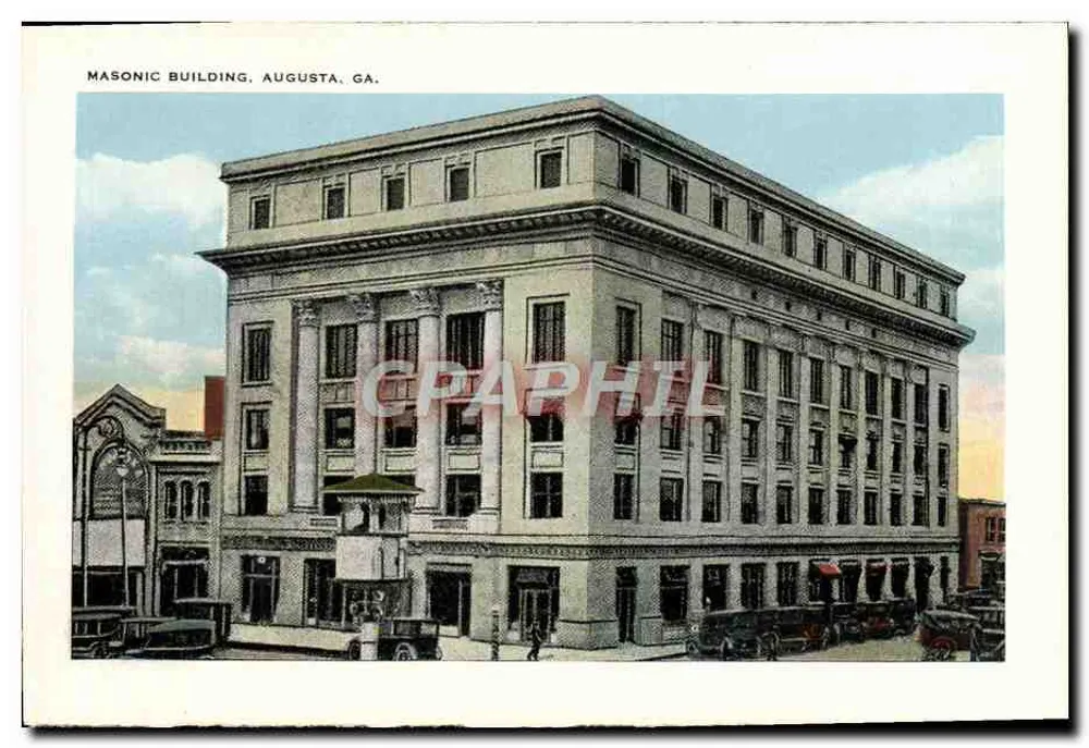 Masonic Building, Augusta, GA. — Verlag nicht sichtbar, Seriennummer nicht sichtbar - Vorderseite