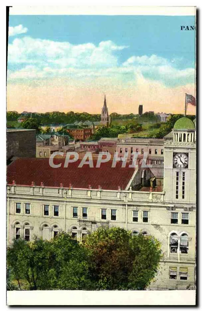 Capitole d'État à noite — ilustração noturna com lua — editor Postcard Co. n° 25506 - Verso