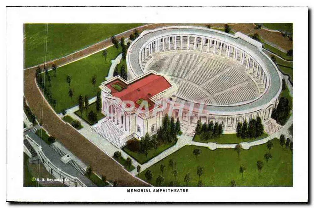 Monumenty i amfiteatry — Pomnik generała Crook, Stary Amfiteatr, Miejski Amfiteatr — B. S. Keynolds Co. - Rewers