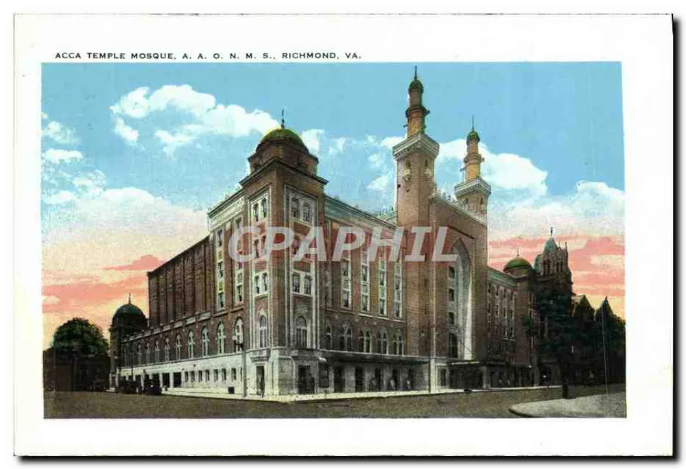 Acca Temple Mosque, A.A.O.N.M.S., Richmond, VA — uitgever niet zichtbaar - Voorkant