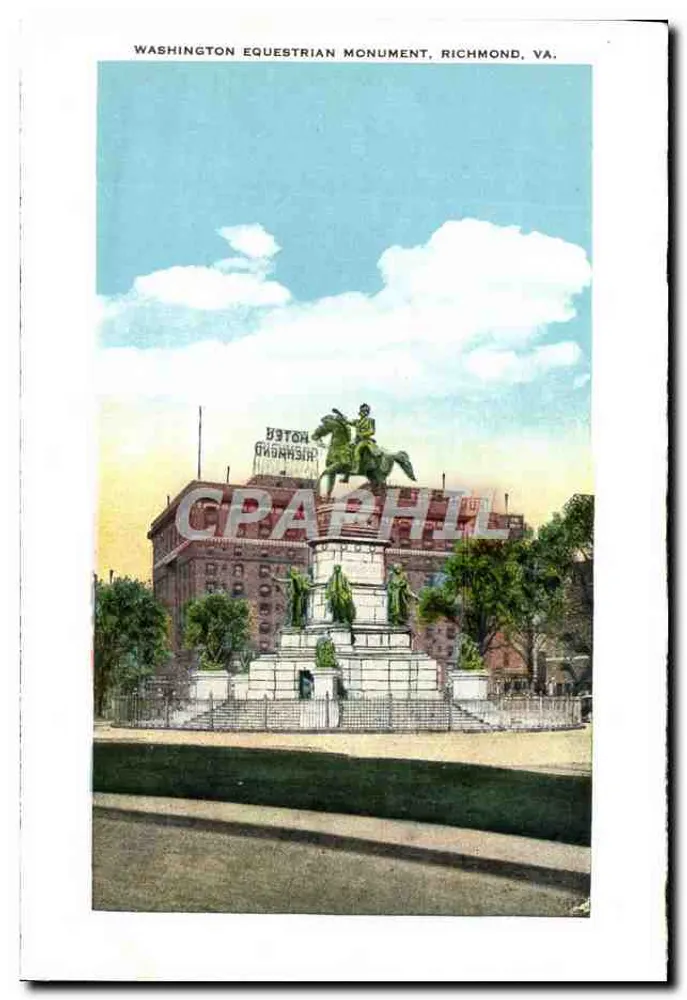 Gamble's Hill Park (South Third Street), Richmond, VA. — Washington Equestrian Monument, Richmond, VA. - Rückseite