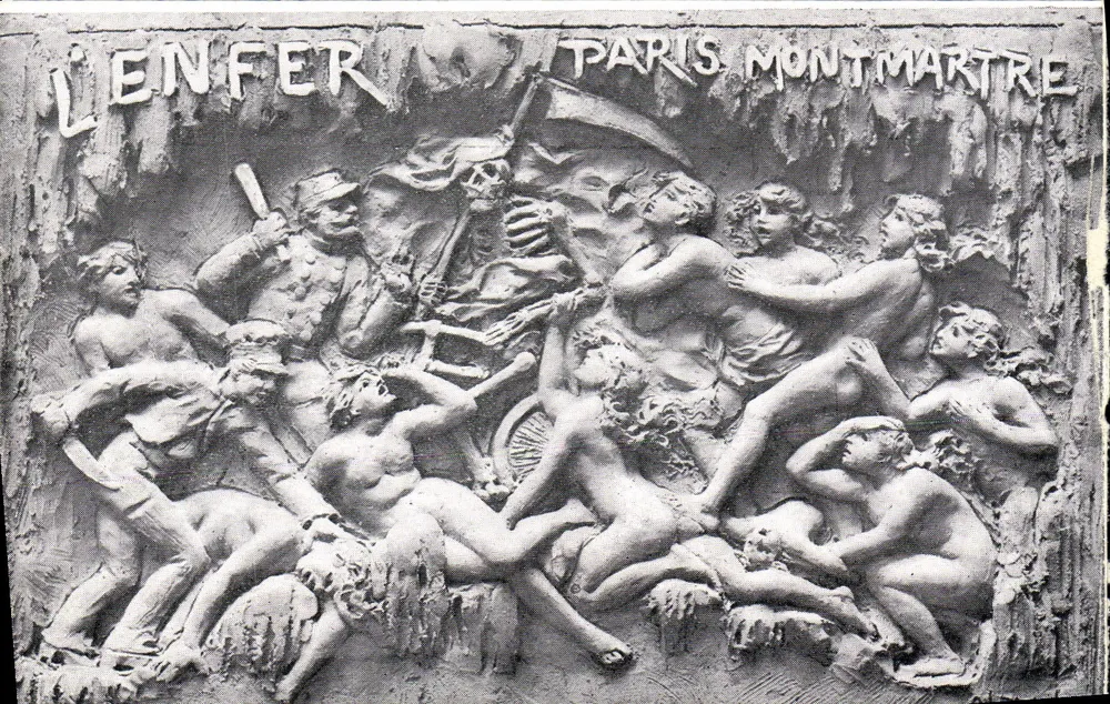 L'Enfer — scène de bas-relief — Paris, Montmartre - Frente