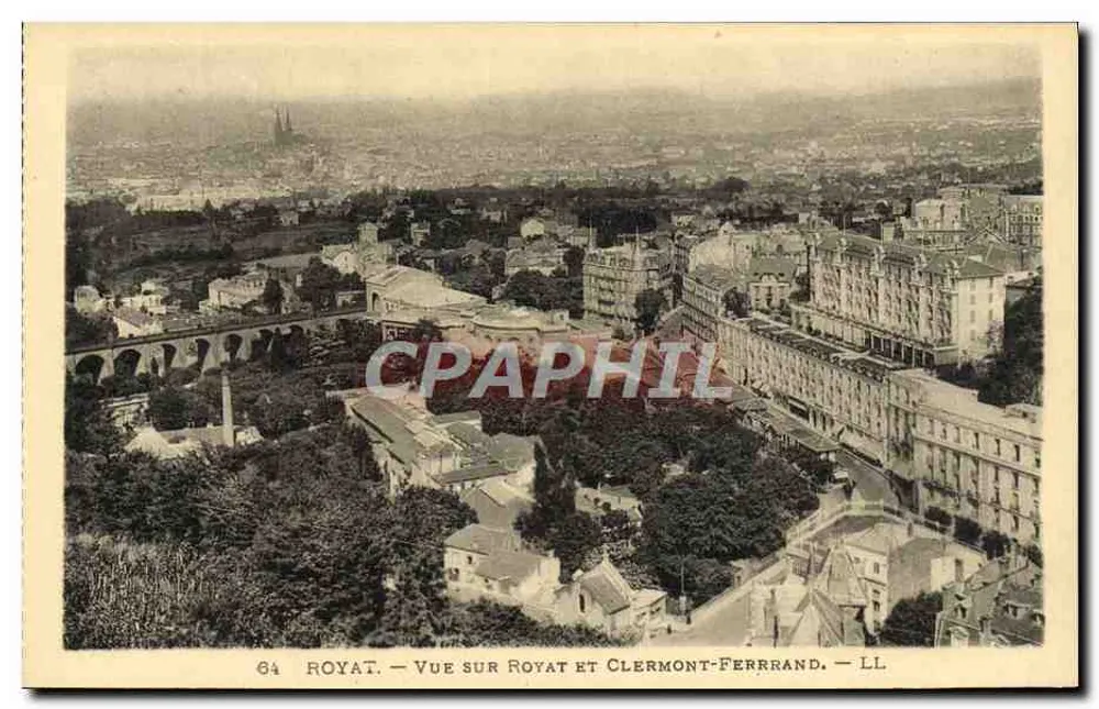Royat — Ansicht von Royat und Clermont-Ferrand — LL - Vorderseite