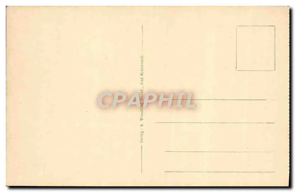 Radium-Solbad Kreuznach — Ansicht von Teil des Salinental — Verlag A. Wendling, Kreuznach - Rückseite
