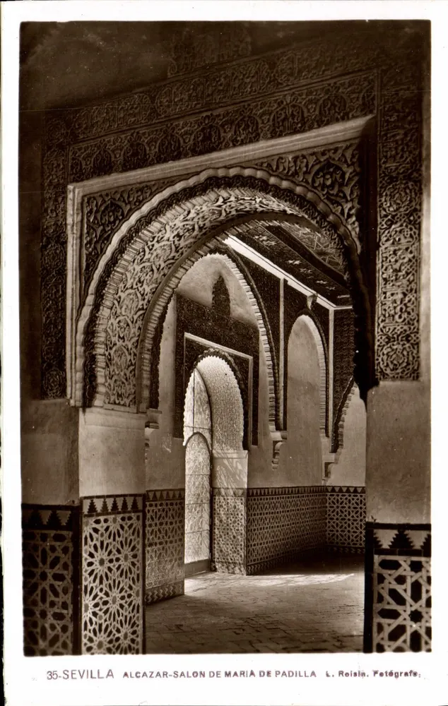 Alhambra - Saal von María de Padilla — Sevilla — L. Roisin, Fotograf - Vorderseite