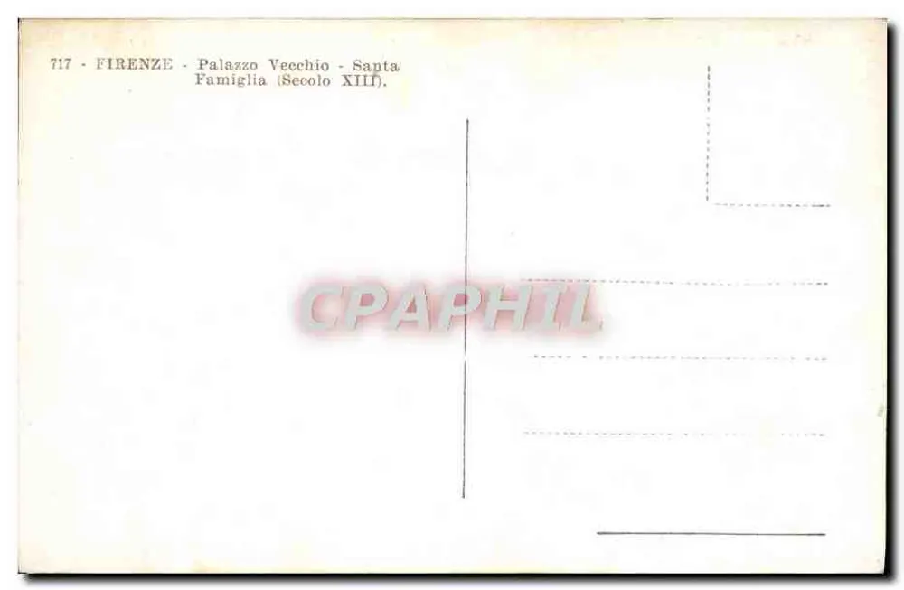 Santa Família — Palazzo Vecchio — editor desconhecido, n° 717 - Verso