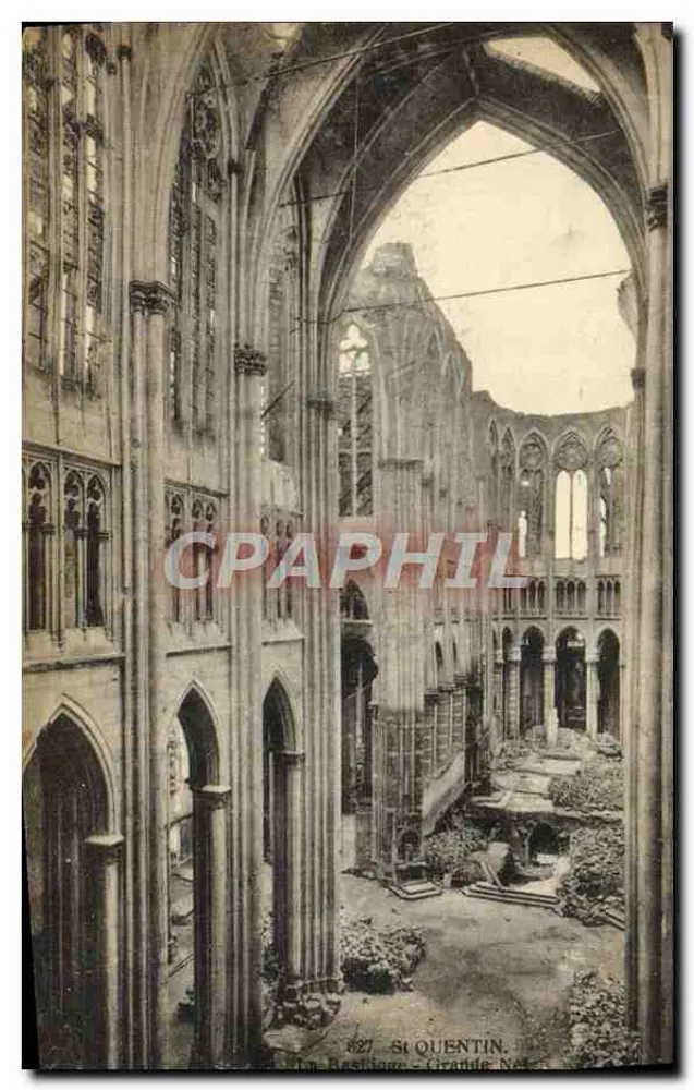 Abtei Saint-Quentin — Große Nave — Verlag: Nénot - Vorderseite