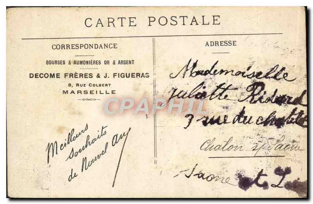 Marseille — A Corniche e as Ilhas — IMP MOULLOT, MARSEILLE - Verso