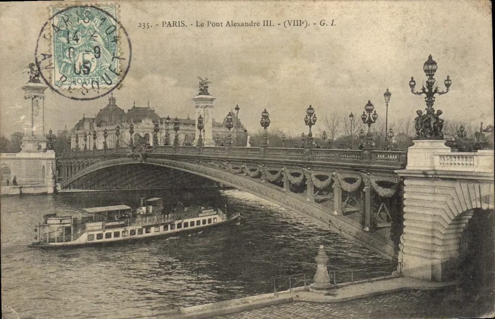 Paris - Le Pont Alexandre III - (VIIIe) - G. I. - n° 235 - Frente