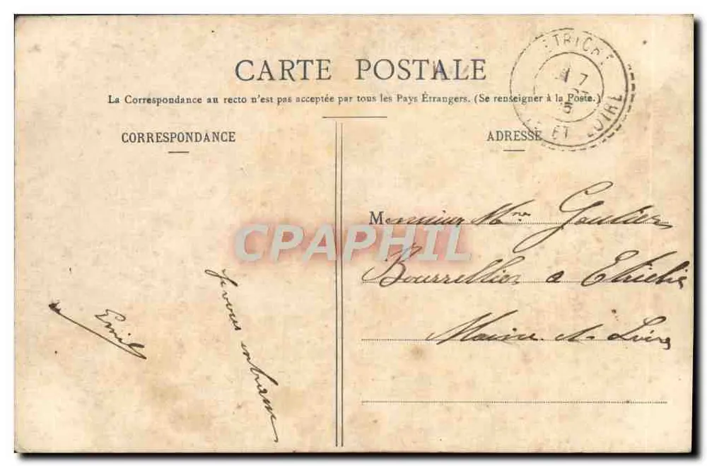 Paris - Le Pont Alexandre III - (VIIIe) - G. I. - n° 235 - Verso